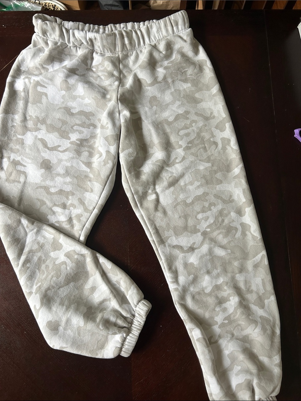 Neutral Camo Jogger Pants - Light Gray
